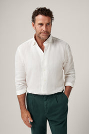 Evening Linen Shirt - White