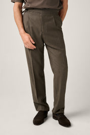 Italian Flannel Trouser - Sahara