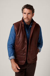 Leather Vest - Cinnamon:  1 x L + XL