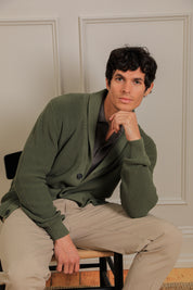 Kooyong Shawl Cardigan - Olive