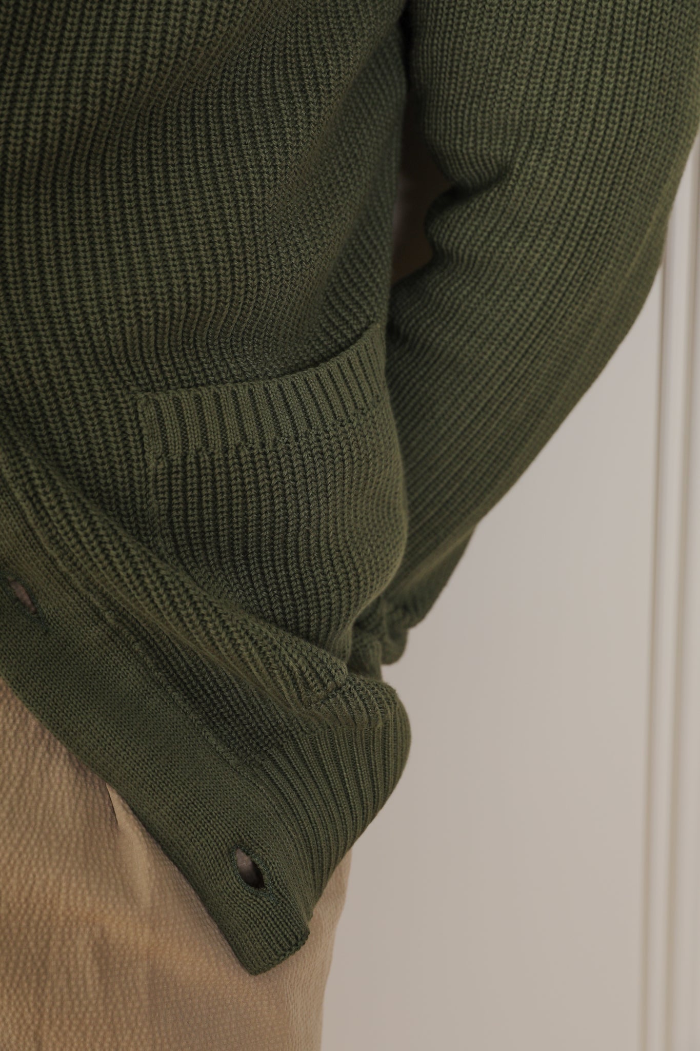 Kooyong Shawl Cardigan - Olive