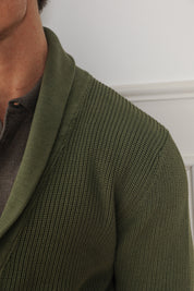 Kooyong Shawl Cardigan - Olive