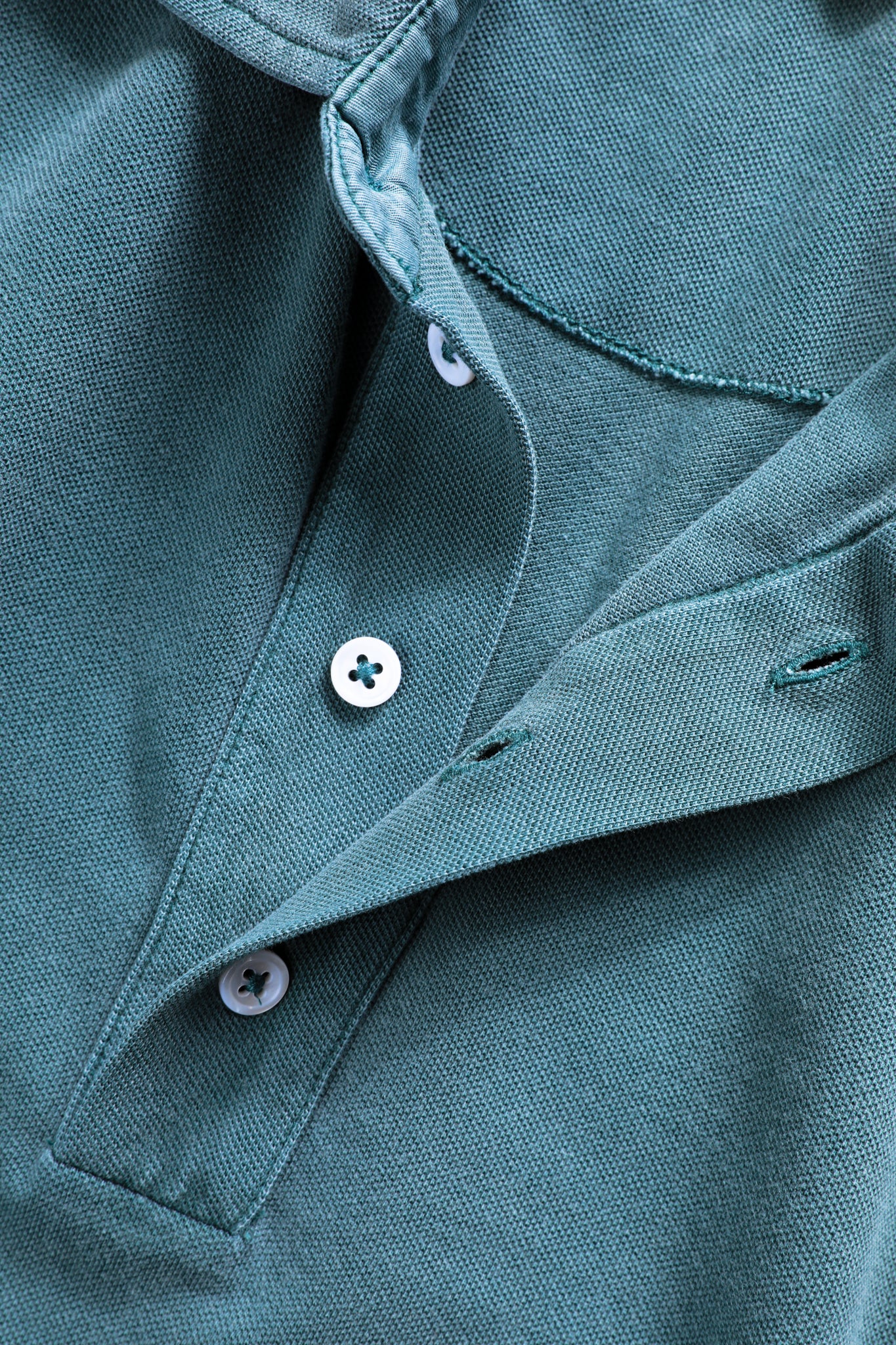 Hastings Long Sleeved Polo - Garment-Dyed Petrol