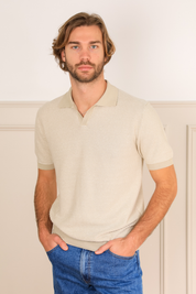 Beechworth Short Sleeved Polo - Salt