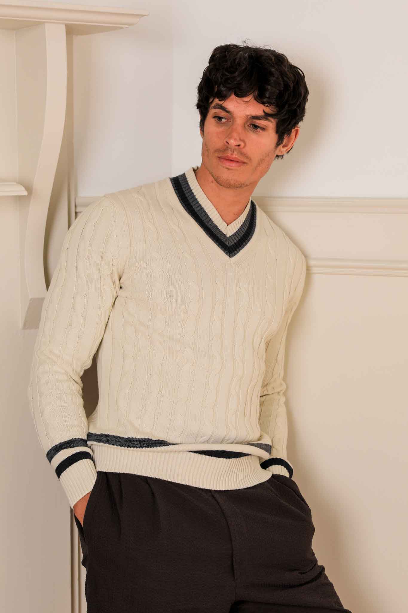 Hughes Cotton Cricket Knit - Ivory,