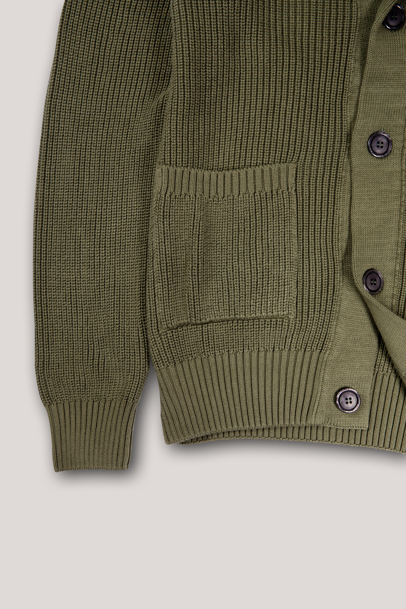 Kooyong Shawl Cardigan - Olive