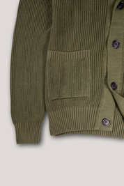 Kooyong Shawl Cardigan - Olive