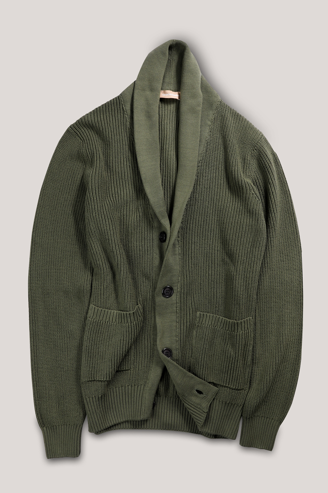 Kooyong Shawl Cardigan - Olive