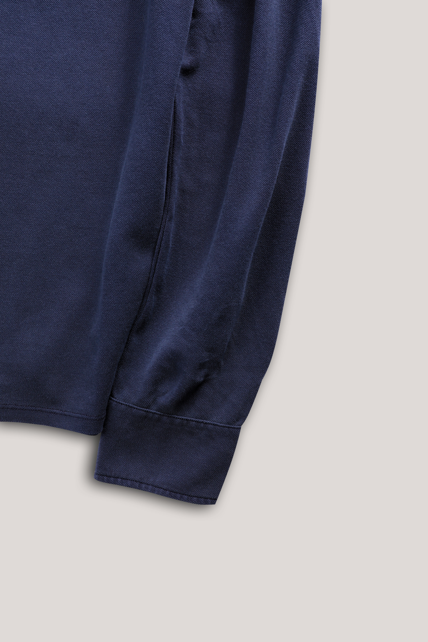 Hastings Long Sleeved Polo - Garment-Dyed Blue