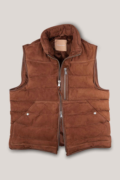 Hotham Suede Vest - Tobacco – CHRISTIAN KIMBER